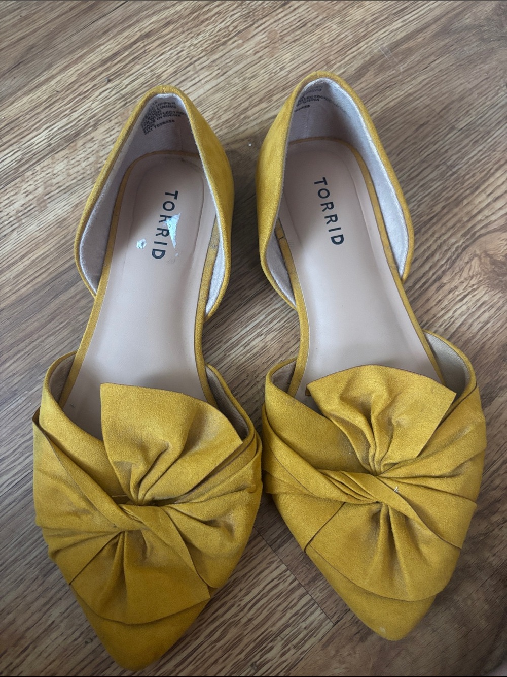 torrid Yellow Knot-Front D'Orsay Flats